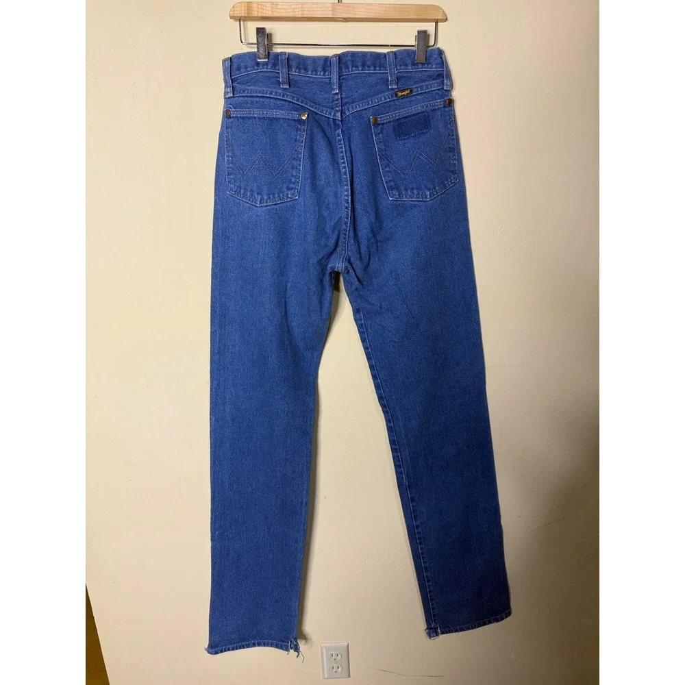 Vintage Wrangler Jeans Mens 33x38‎ Blue Denim Pants Cowboy Western Wear